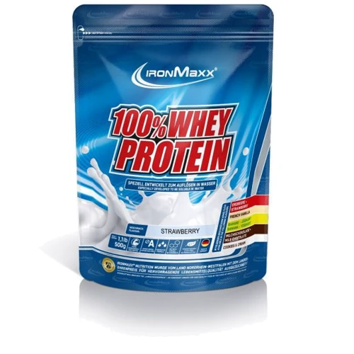 Протеин IronMaxx 100% Whey Protein 500 g /10 servings/ Strawberry