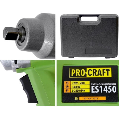 Гайковерт ProCraft ES-1450 (кейс набор насадок): Тип инструмента гайковерт