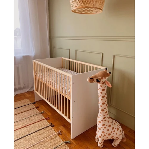 Дитяче ліжечко Klups Willy 120х60 см біле+дерево