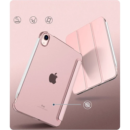 Аксессуар для iPad BeCover Case Book Tri Fold Hard Rose Gold for iPad Mini 7 2024 (712456): Тип аксессуара чехол
