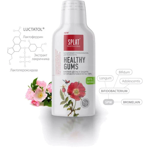 SPLAT Healthy Gums Ополіскувач для порожнини рота "Здоров'я ясен і захист від кровоточивості" 275 ml: Призначення Зміцнення