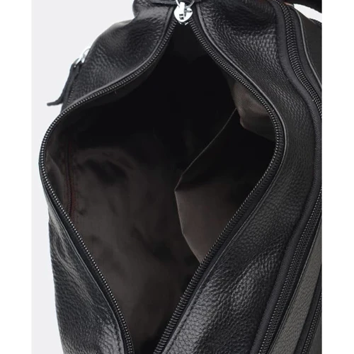 Женская сумка через плечо Borsa Leather черная (K1028a-black): Тип Сумки