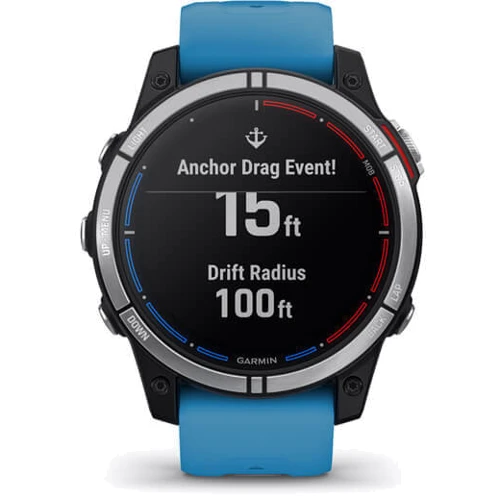 Смарт-часы Garmin Quatix 7 Standard Edition Blue Silicone Strap (010-02540-61): Сенсорный экран есть
