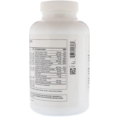 Thorne Research Basic Nutrients III Multi without Copper and Iron 180 Caps Мультівітаміни без заліза, міді: Форма випуску капсули