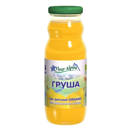 FLEUR ALPINE Сок органик груша осветленный, 4 мес, 200мл (8717903002667)