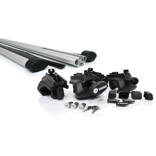 Thule TH-757 AeroBar на крышу с рейлингами: Тип поперечин аэродинамичные овальные алюминиевые