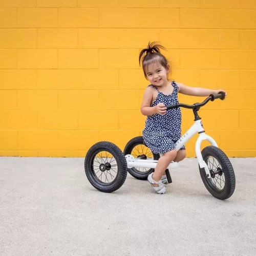Комплект трехколесный беговел Trybike белый (TBS-2-WHT+TBS-99-TK): Диаметр колес, дюймов 12