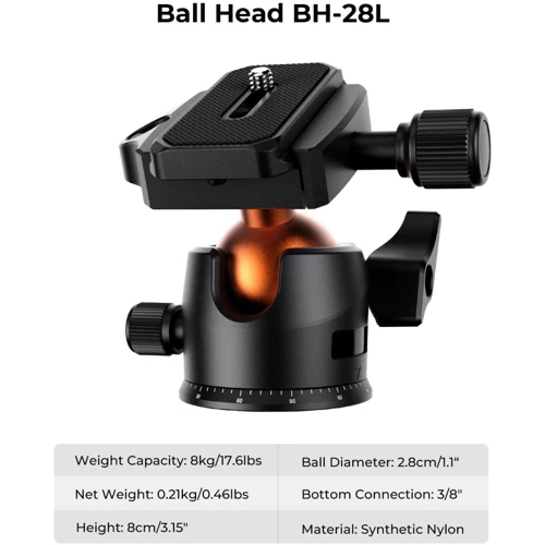 K&F Concept K234A0+BH28L (KF09.101V1): Минимальная высота 40 см