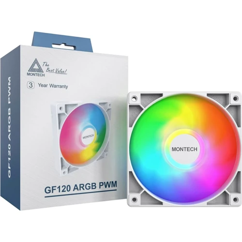 Кулер Montech GF120 PWM WHITE: Уровень шума, dB 25.5 дБ