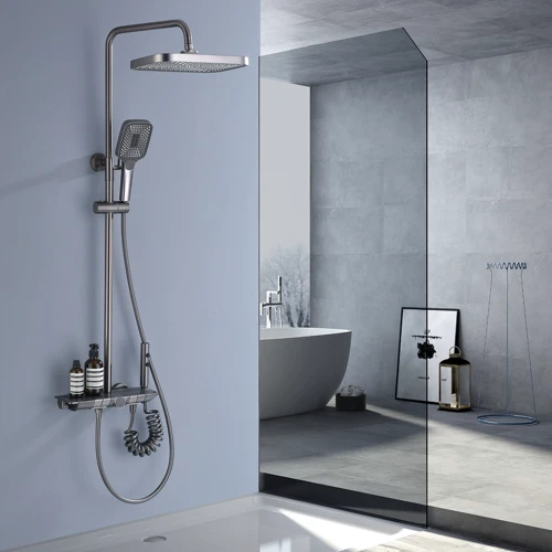 Душевая система Lefton Thermostatic Shower System with Temperature Display and 4 Water Outlet Modes-SST2204 Grey