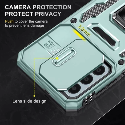 Аксессуар для смартфона Mobile Case Camshield Army Ring Light Green for Samsung A155 Galaxy A15 4G / A15 5G: Совместимость Samsung A155 Galaxy A15 4G / A15 5G