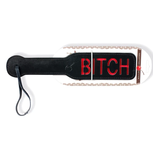 Шлепалка, с рельефной надписью BITCH, черный