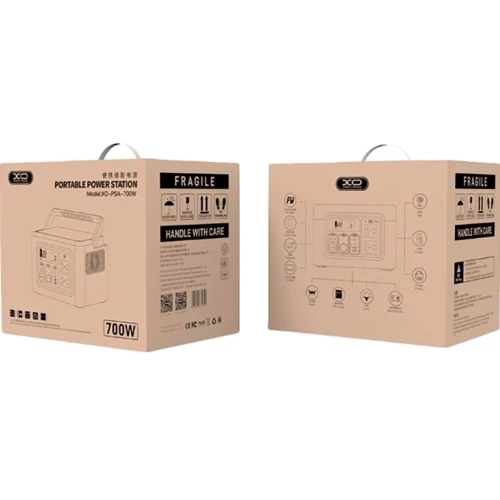 XO Power Station 614Wh 700W Black (PSA-700): Емкость аккумулятора, Вт/ч 614