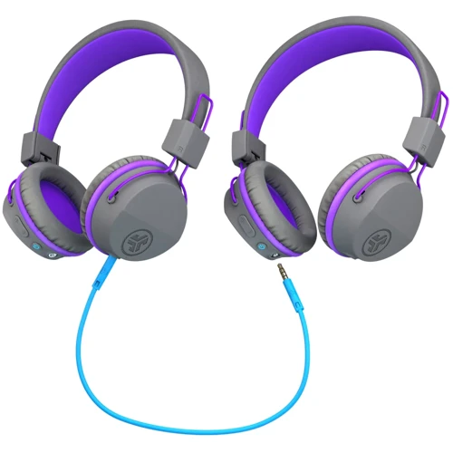Навушники JLab JBuddies Studio Wireless Graphite/Purple (IEUHBSTUDIORGRYPRPL4): Тип кріплення оголовные