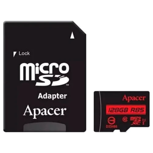 Карта памяти Apacer 128GB microSDXC Class 10 UHS-I U1 V30 A1 (AP128GMCSX10U5-RA)