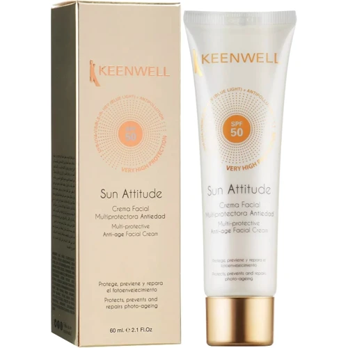 Keenwell Sun Attitude Multi-Protective Anti-Age Facial Cream SPF 50 Мультизахисний антивіковий крем 60 ml: Призначення Антивіковий, Захист від сонця