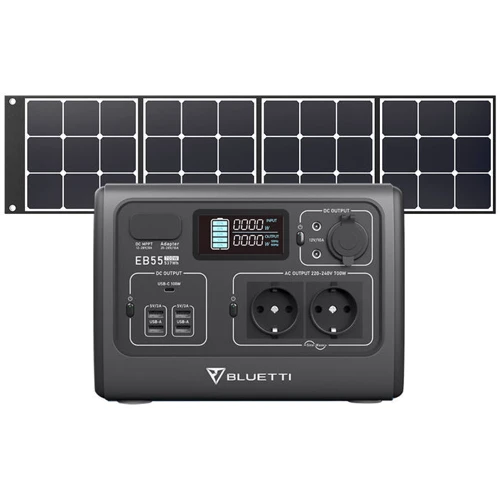 Зарядная станция Bluetti PowerOak EB55 537Wh 700W + Solar Panel PV120 120W фото 16