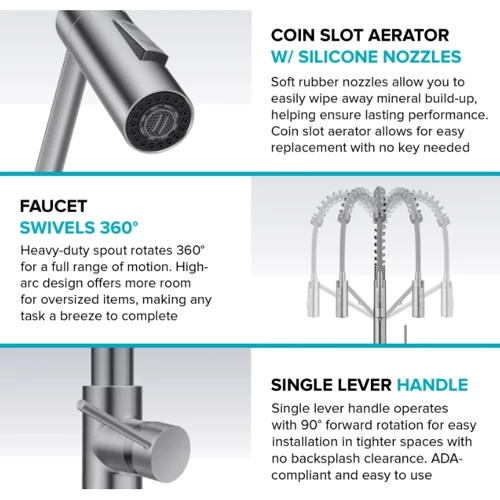 Змішувач для кухонного миття Kraus KFF-2631MB