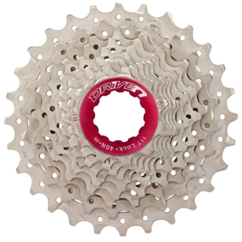 Касета 10-k 11-25T SUN RACE RX алюмінієвий павук, локринг і спейсери Metallic Silver (CAS-68-36)