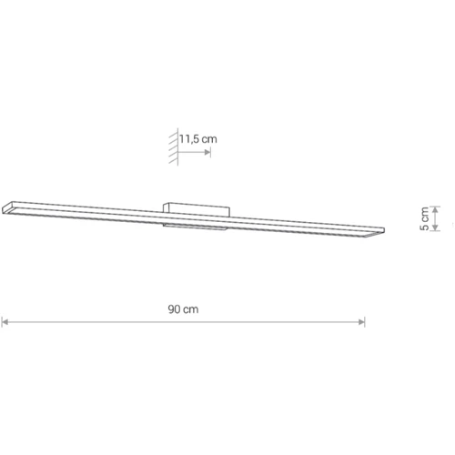 Бра Nowodvorski 8175 Lath LED 1x16W 4000K 1000Lm IP44 Chrom