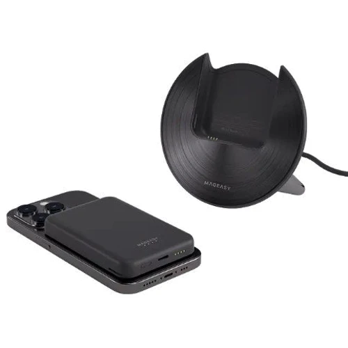 Внешний аккумулятор Switcheasy Power Bank 5000mAh Portal 2-in-1 MagSafe with Charging Stand (MCG2IP072BK22) фото 9
