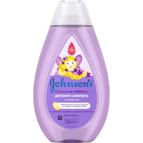 Johnson’s Baby Strenght Drops Детский шампунь для волос с витамином Е 300 ml