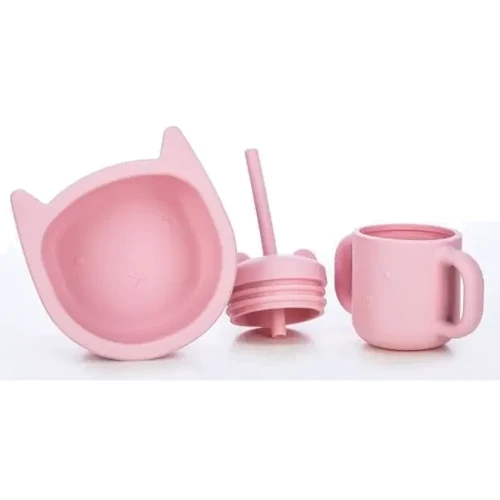 Силиконовая миска FreeOn Kitty, розовая (46330): Тип Тарелка