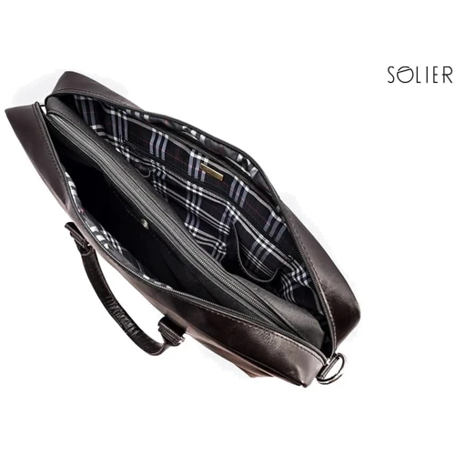 Сумка для ноутбука Solier 17" KILBRIDGE Leather Case Brown (SL03Brown) фото 9