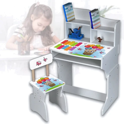 Дитяча парта зі стільцем Bambi Котик, таблиця множення (M 904-3)