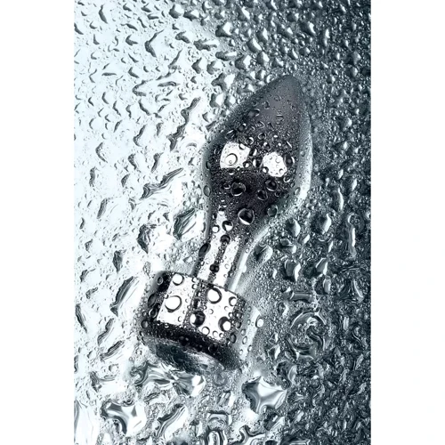 Анальная пробка с кристаллом Metal By Toyfa Silver anal plug