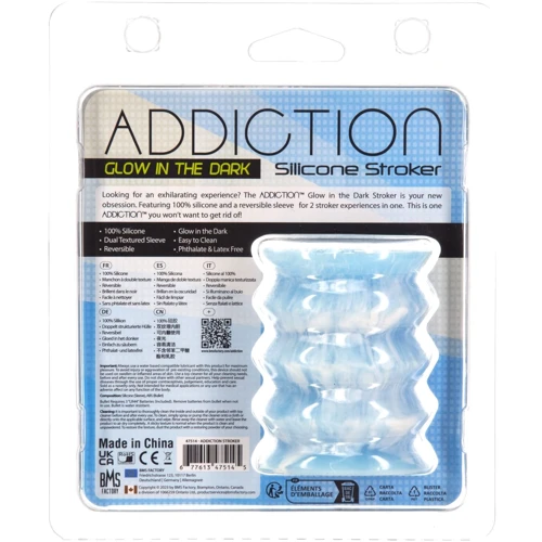 Мастурбатор ADDICTION Silicone Reversible Stroker Glow in the Dark