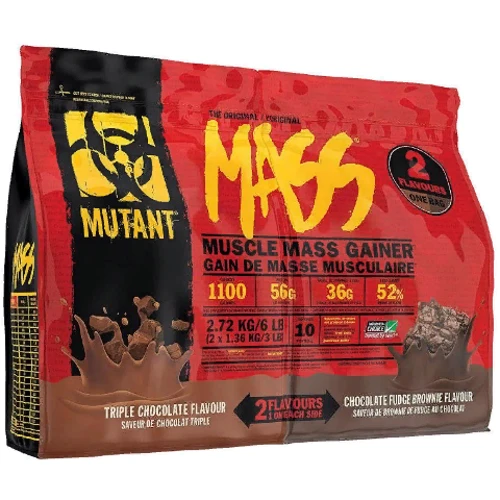 Гейнер Mutant Mass 2720 g /10 servings/ Triple Chocolate and Chocolate Brownie