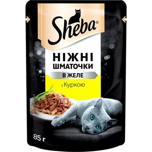 Влажный корм Sheba cij POU для котов с курицей в желе 12х85 г (4770608257316)