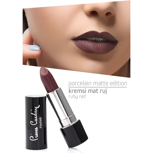 Pierre Cardin Porcelain Matte Edition Lipstick № 217 Ruby Red Помада для губ 4 g: Вид Губная помада