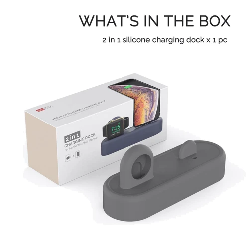 Док-станція AhaStyle Dock Stand Dark Grey (AHA-01560-GRY) for Apple iPhone and Apple Watch фото 2