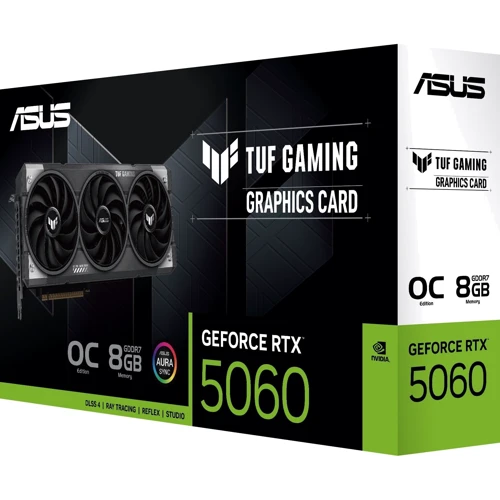 Видеокарта ASUS TUF Gaming GeForce RTX™ 5060 8GB GDDR7 (TUF-RTX5060-O8G-GAMING) UA