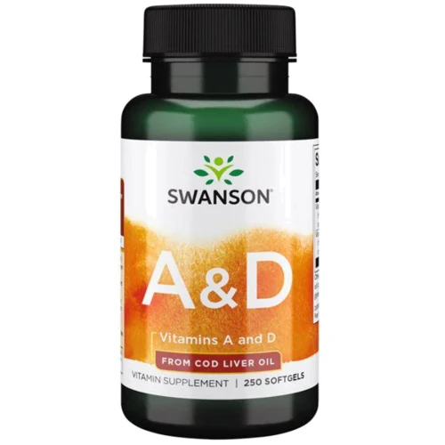 Swanson Vitamin A & D Витамины А и D 250 гелевых капсул