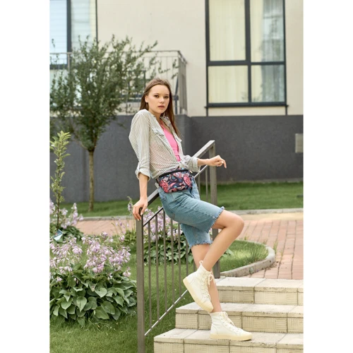 Женская поясная сумка Sambag Tirso MSH fish синяя (80111055): Материал Полиэстер