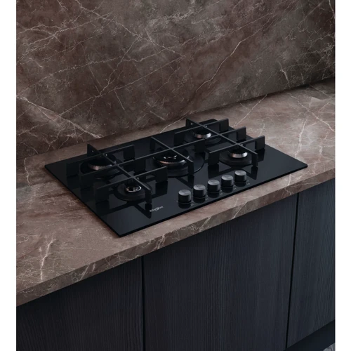 Варочная поверхность газовая Whirlpool AKW 7523/NB: Рабочая поверхность стекло (закаленное)