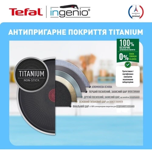 Набір посуду Tefal Ingenio Easy Cook & Clean 3 предмети (L1549013): Тип варильної поверхні Стеклокерамическая, Электрическая, Галогеновая, Газовая