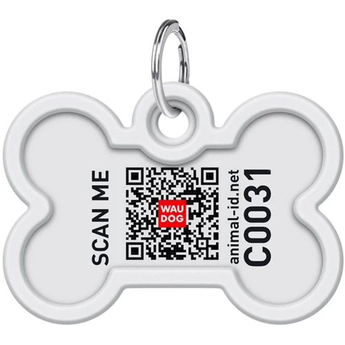 Адресник металлический WAUDOG Smart ID c QR паспортом рисунок Дом 40х28 мм (0640-0230): Производитель WAUDOG