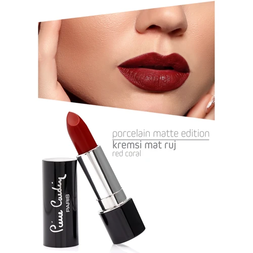 Pierre Cardin Porcelain Matte Edition Lipstick № 212 Red Coral Помада для губ 4 g: Тип помады Помада-стик