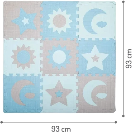 Коврик-пазл MoMi Nebe Blue 93x9 cm (AKCE00031): Размер, см 93х93х1