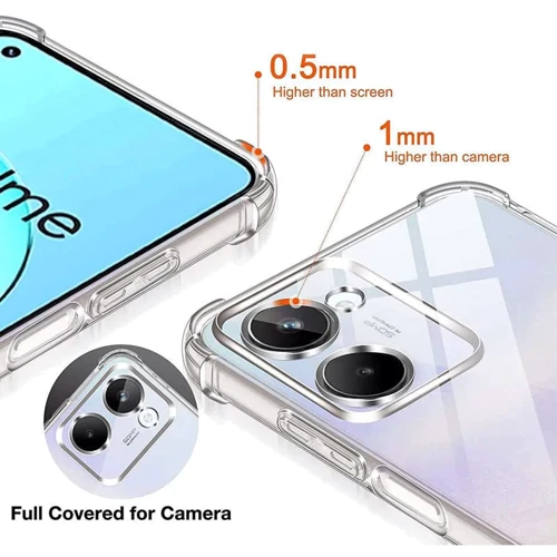 Чехол для телефонов TPU Case GETMAN Ease logo Full Camera Transparent for Realme C33: Пленка в комплекте нет