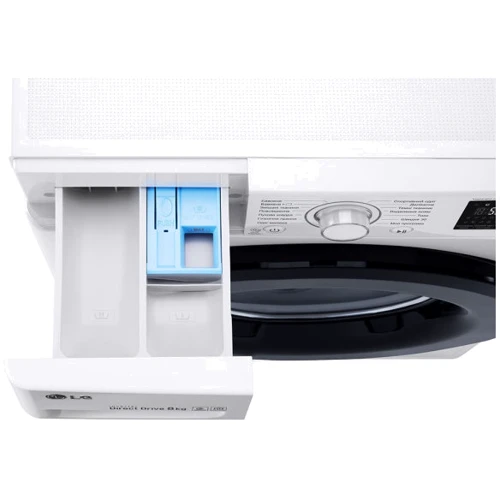 Пральна машина LG F4J5TN9W: Завантаження білизни (прання), кг 8