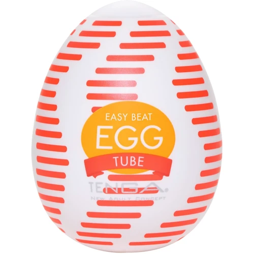 Мастурбатор-яйцо Tenga Egg Tube, рельеф с продольными линиями