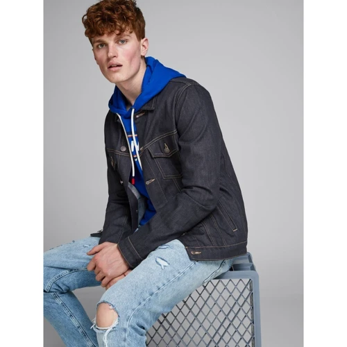 Куртка Jack & Jones 79424935 48 синяя демисезон: Подкладка Без подкладки