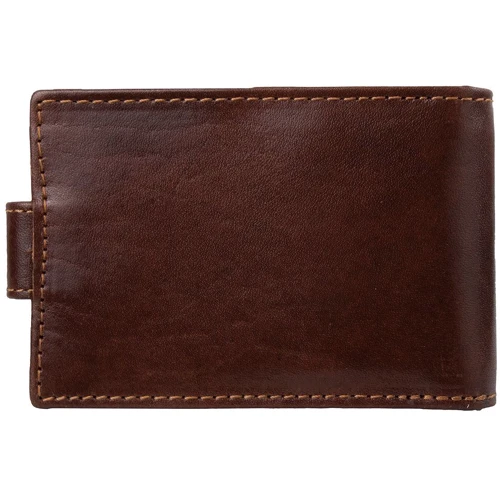 Мужская визитница DNK Leather коричневая (DNKTW-02-VT-brown): Материал Натуральная кожа