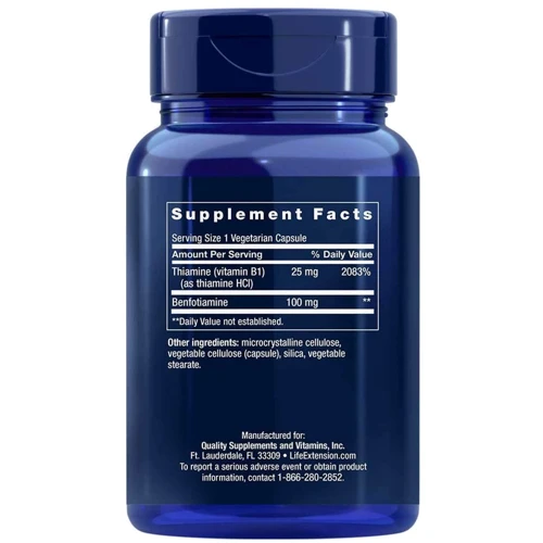 Life Extension Benfotiamine 100 mg Бенфотіамін 120 капсул: Тип вітамін B