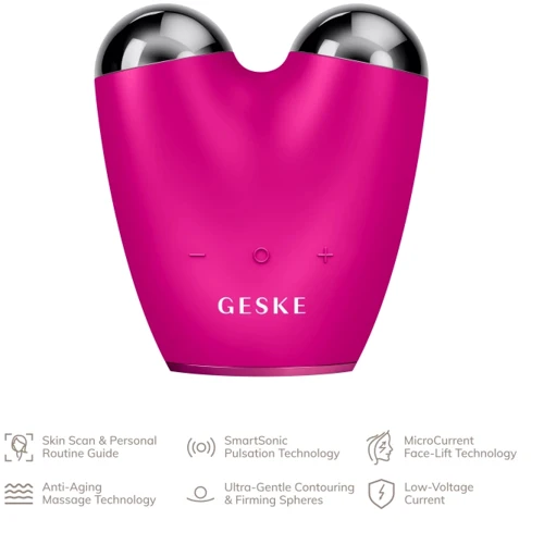 Мікрострумовий підтягувач обличчя GESKE MicroCurrent Face-Lifter 6в1 magenta (HB0131)